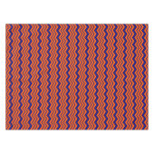Orange Blau Chevron Zickzack-Design Tischdecke (Vorderseite (Horizontal))