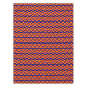 Orange Blau Chevron Zickzack-Design Tischdecke (Vorderseite)