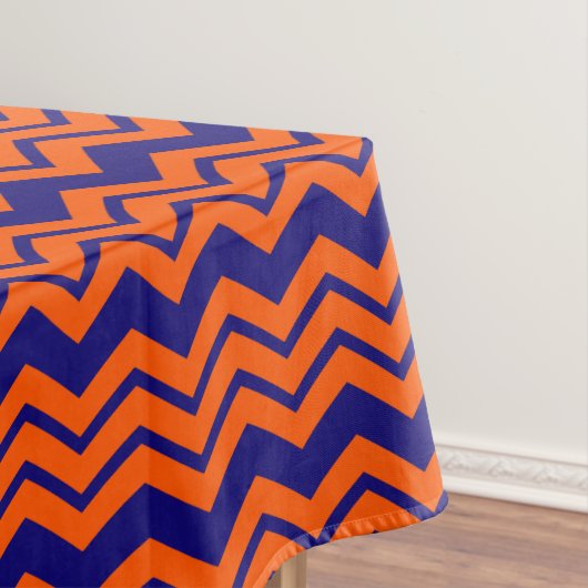 Orange Blau Chevron Zickzack-Design Tischdecke (Beispiel)