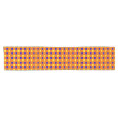 Orange Blau Gelb Punkte Design  Kurzer Tischläufer (Horizontal)
