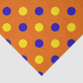 Orange Blau Gelb Punkte Design Seidenpapier (Ausschnitt)