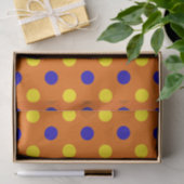 Orange Blau Gelb Punkte Design Seidenpapier (Geschenk)