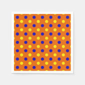 Orange Blau Gelb Punkte Design  Serviette (Vorderseite)