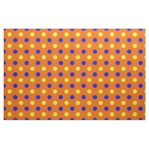 Orange Blau Gelb Punkte Design Stoff