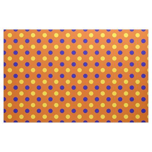 Orange Blau Gelb Punkte Design Stoff (Fat Quarter (45,7 x 55,9 cm))