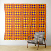 Orange Blau Gelb Punkte Design Wandteppich (Beispiel (Horizontal))