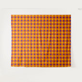 Orange Blau Gelb Punkte Design Wandteppich (Vorderseite (Horizontal))