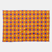 Orange Blau Gelbe Punkte Design  Geschirrtuch (Horizontal)