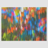 Orange, Blau, grüne abstrakte Malerei Seidenpapier (Vorderseite)