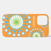 Orange, Blau, grüner Pinwheel Case-Mate iPhone Hülle (Rückseite (Horizontal))