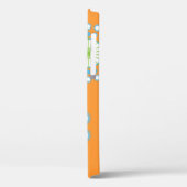 Orange, Blau, grüner Pinwheel Case-Mate iPhone Hülle (Rückseite / Links)