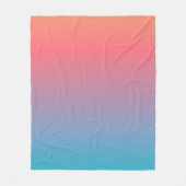 Orange Blau Ombre Modern Fleecedecke (Vorderseite)
