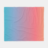 Orange Blau Ombre Modern Fleecedecke (Vorderseite (Horizontal))