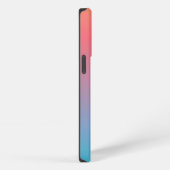 Orange Blau Ombre Moderne Schrift Monogramm Name iPhone Hülle (Rechte Seite)