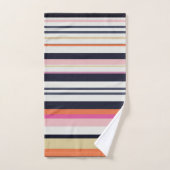 Orange, Blau und Rosa Streifen Badhandtuch Set (Handtuch)