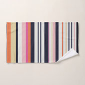 Orange, Blau und Rosa Streifen Badhandtuch Set (Handtuch)