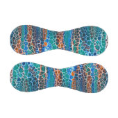 Orange blaue Aquamarin verklebte Glasabstraktion Baseball (Paneele)