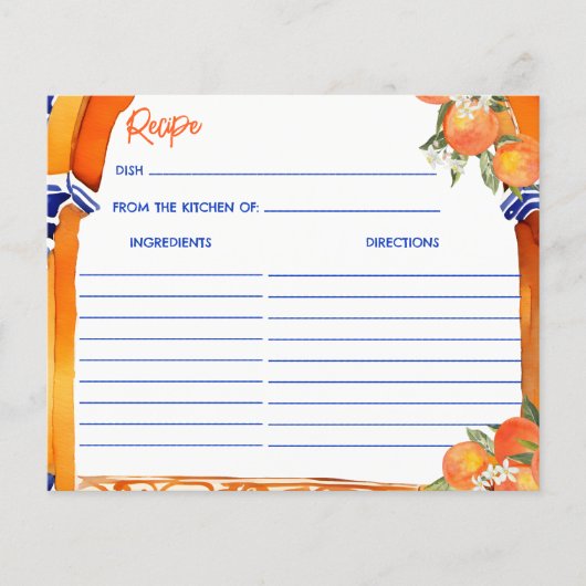 Orange blaue Azulejo talavera Platten Rezeptur Kar (Vorderseite)