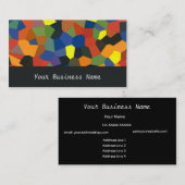 Orange, blaue, grüne, schwarze abstrakte visitenkarte (Vorne/Hinten)