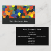 Orange, blaue, grüne, schwarze abstrakte visitenkarte (Vorne/Hinten)