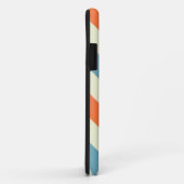 Orange blaue Zickzack Case-Mate iPhone Hülle (Hinten/Rechts)