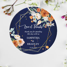 Orange blauen Salbei Blume Marineblau Vielen Dank Geschenkanhänger