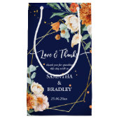 Orange blauen Salbei Blume Marineblau Vielen Dank Kleine Geschenktüte (Vorderseite)