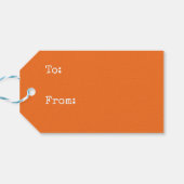 Orange - blauer Tennisplatz, individuell anpassbar Geschenkanhänger (Rückseite Horizontal)