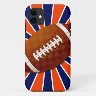 Orange blauer und weißer Fußball Retro Case-Mate iPhone Hülle