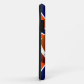 Orange blauer und weißer Fußball Retro Case-Mate iPhone Hülle (Hinten/Rechts)