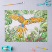 Orange-Blausittich Seidenpapier (Basteln)