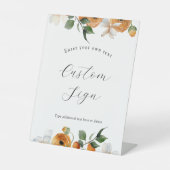 Orange blendet benutzerdefinierte Textsignierung Sockelschild (Vorderseite)