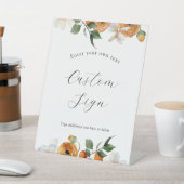 Orange blendet benutzerdefinierte Textsignierung Sockelschild (In SItu)