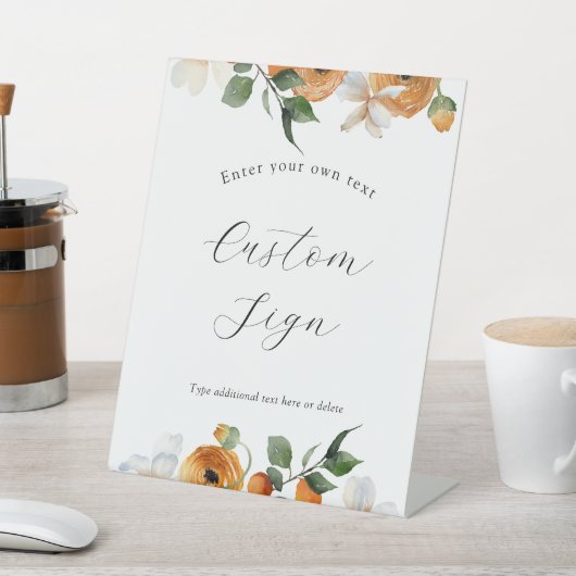 Orange blendet benutzerdefinierte Textsignierung Sockelschild (In SItu)