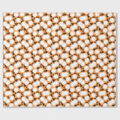 Orange Bliss: Exquisite Fruchtmuster Geschenkpapier (Flach)