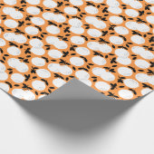 Orange Bliss: Exquisite Fruchtmuster Geschenkpapier (Ecke)
