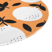 Orange Bliss: Exquisite Fruchtmuster Schneidebrett (Ecke)
