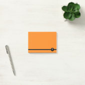 Orange & Blk Strip Monogram Post-it® Notes Post-it Klebezettel (Büro)