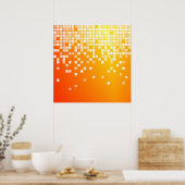 Orange Blocks Poster (Küche)