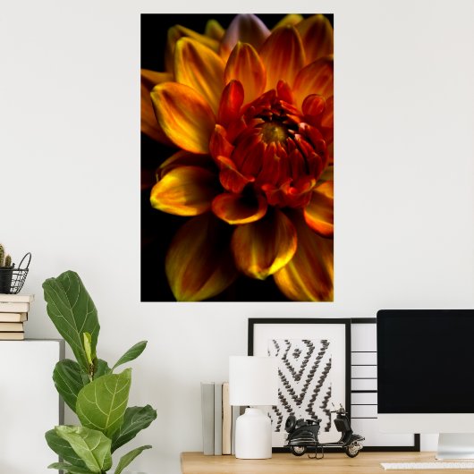 Orange Bloom Poster (Heimbüro)