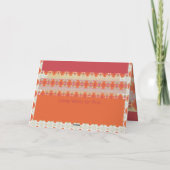 Orange Bloral Design Karte (Rückseite)