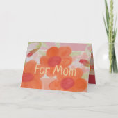 Orange Bloral Design Karte (Vorderseite)