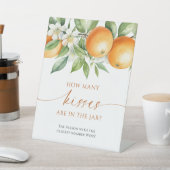 Orange Bloral wie viele Küsse sind im Jar Sockelschild (In SItu)