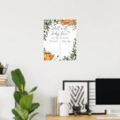 Orange Blossom Bee Gender Reveal Abstimmung Poster (Heimbüro)