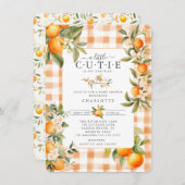 Orange Blossom Bliss Babydusche Einladung (Vorne/Hinten)