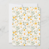 Orange Blossom Bliss Babydusche Einladung (Rückseite)
