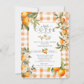 Orange Blossom Bliss Babydusche Einladung (Vorderseite)