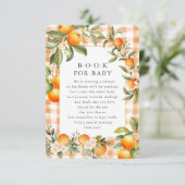 Orange Blossom Bliss Book for Baby Card Begleitkarte (Stehend Vorderseite)
