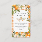 Orange Blossom Bliss Diaper Raffle Ticket Begleitkarte (Vorderseite)
