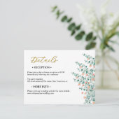 Orange Blossom Blumenzettel Postkarte (Stehend Vorderseite)